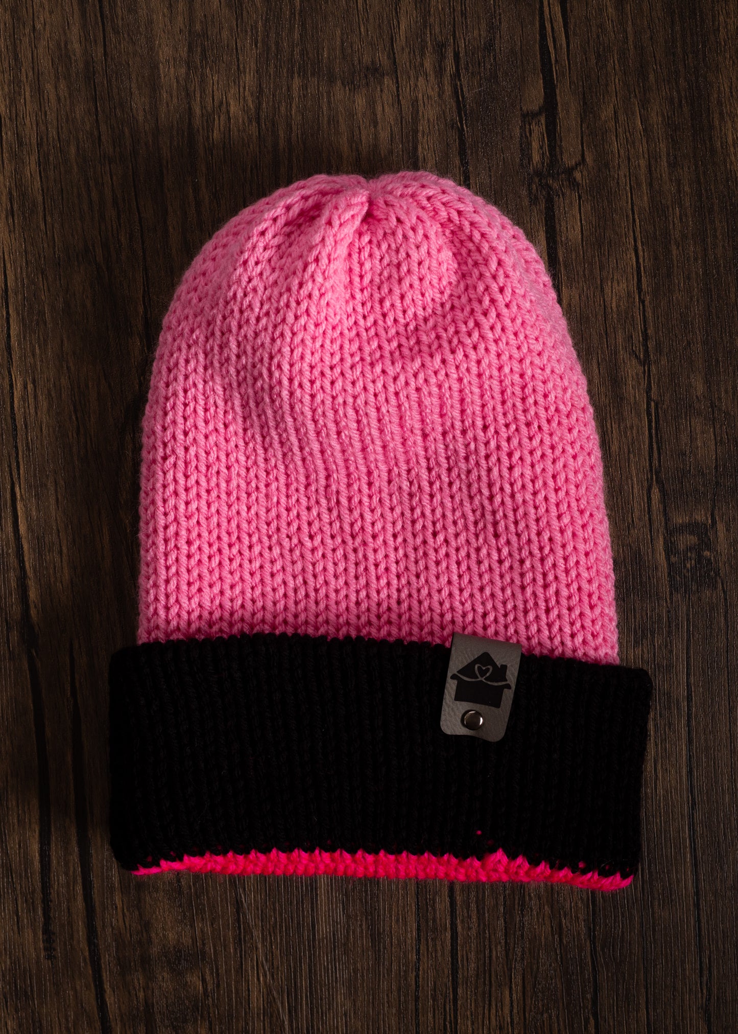 Happy Home Hat - Pink & Black