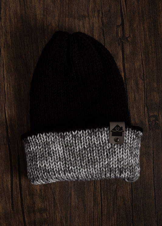 Happy Home Hat - Black & Grey