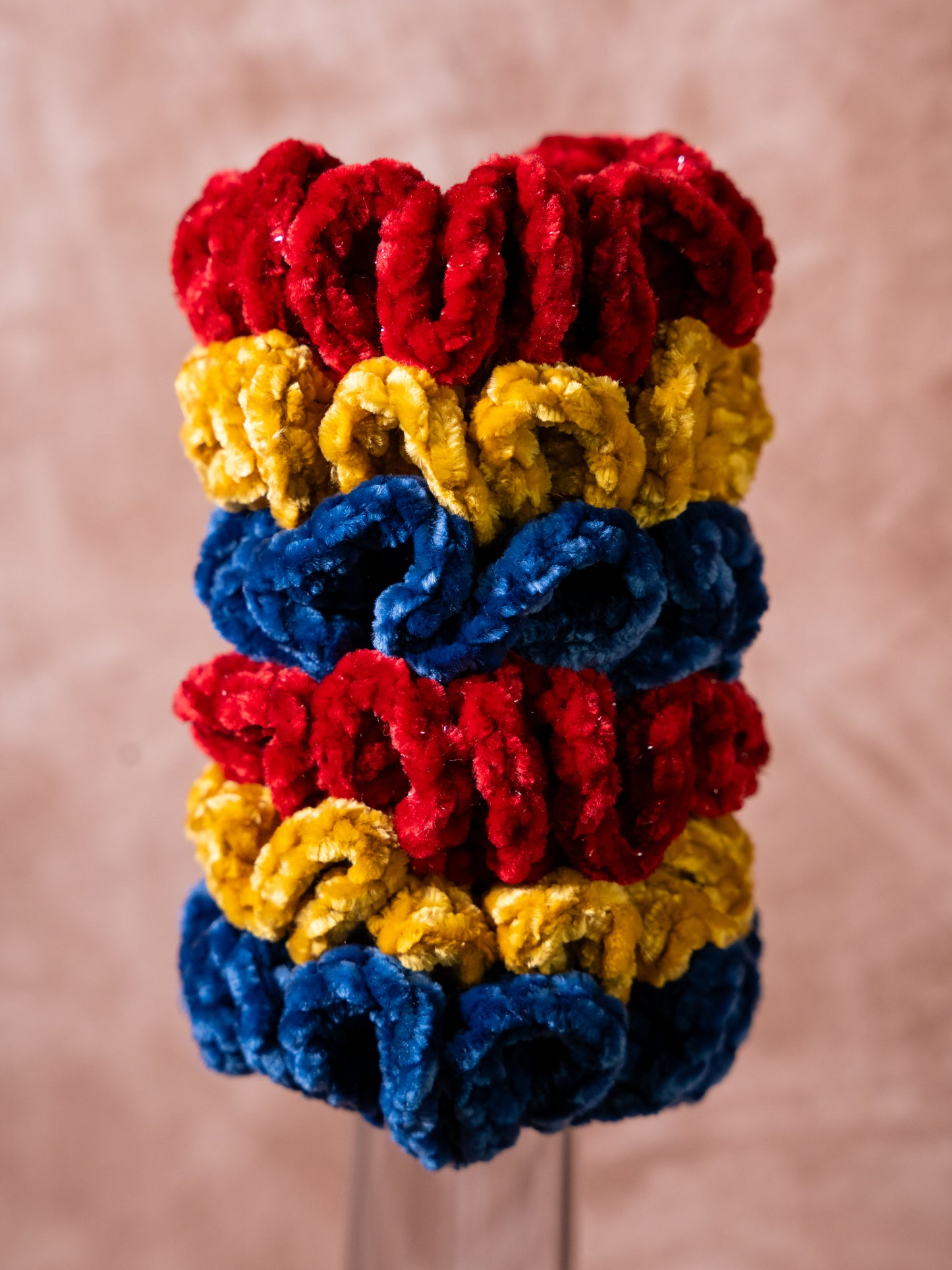 Large Velvet Ruffle Scrunchie