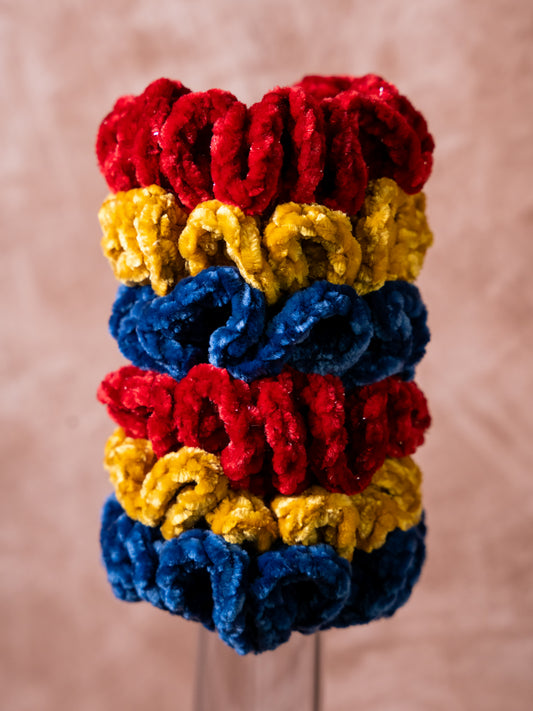 Large Velvet Ruffle Scrunchie