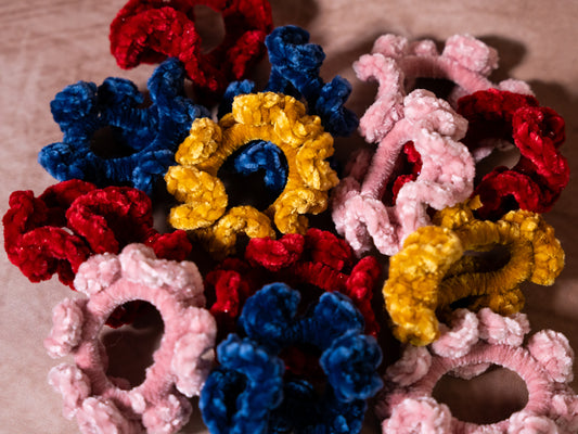 Small Velvet Ruffle Scrunchie