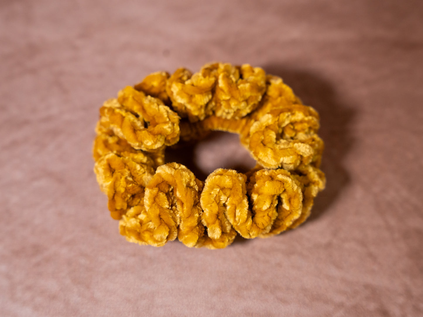 Large Velvet Ruffle Scrunchie