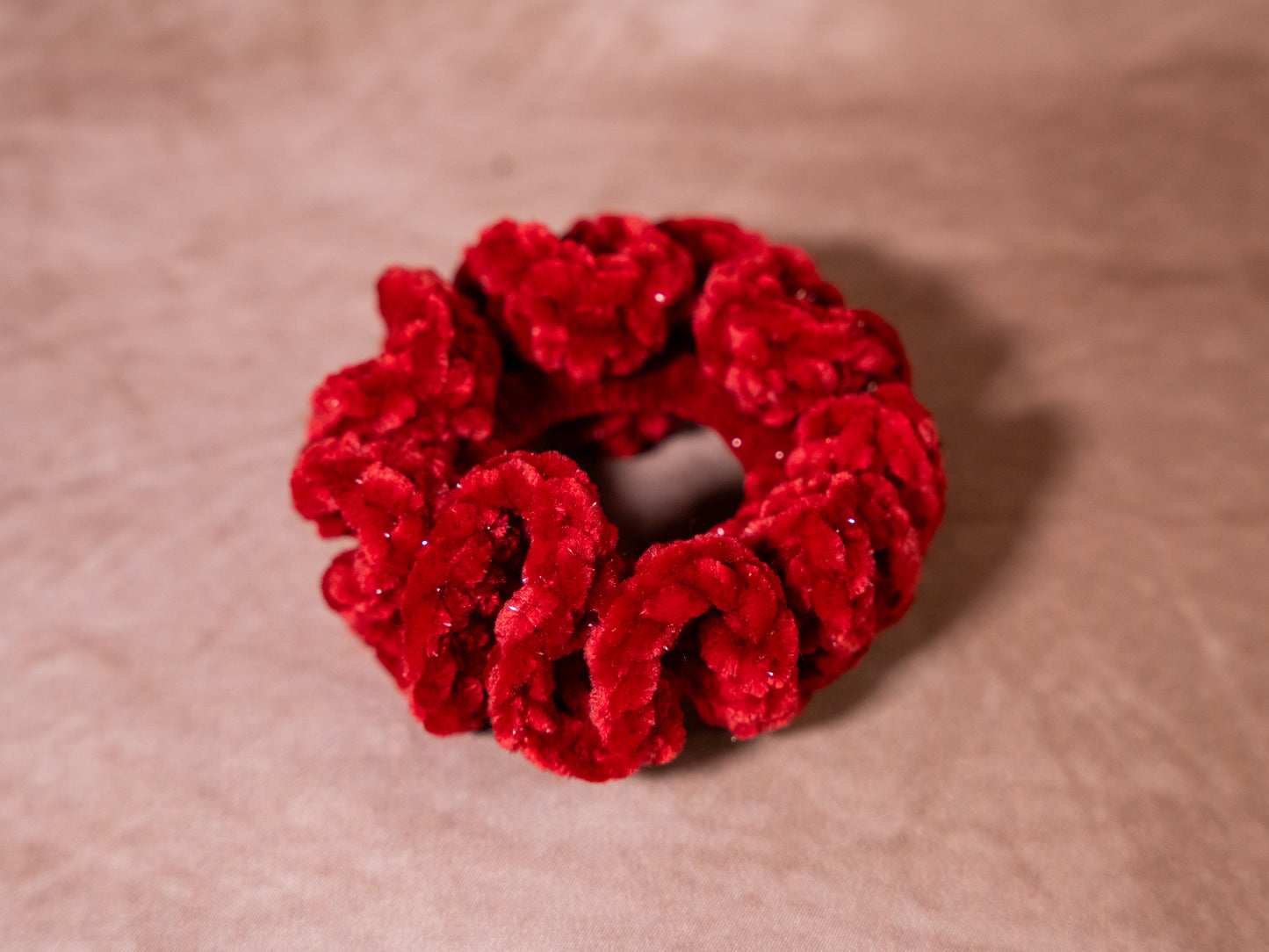 Large Velvet Ruffle Scrunchie
