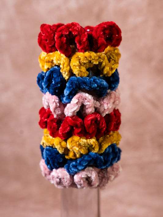 Small Velvet Ruffle Scrunchie