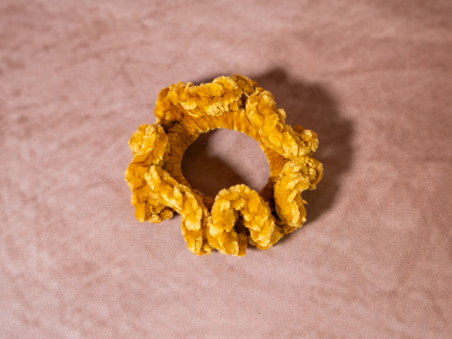 Small Velvet Ruffle Scrunchie